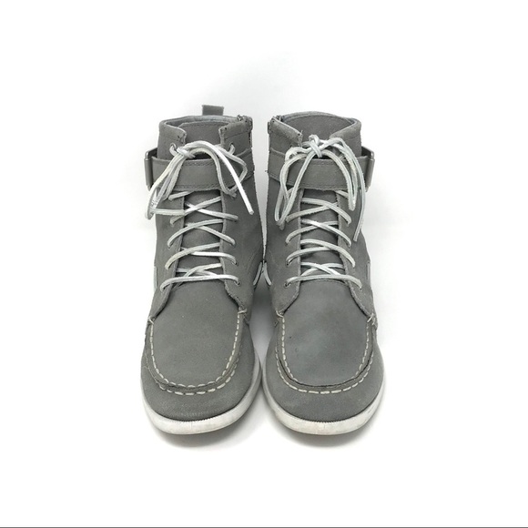 Sperry Starpoint Gray Leather Lace Boots 5.5 - Picture 2 of 8